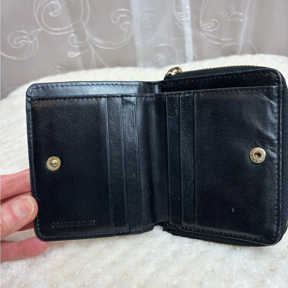 Lodis Black Leather Zip Around RFID Protection Wallet